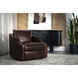 Orwell Chocolate Leather Swivel Lounge Chair