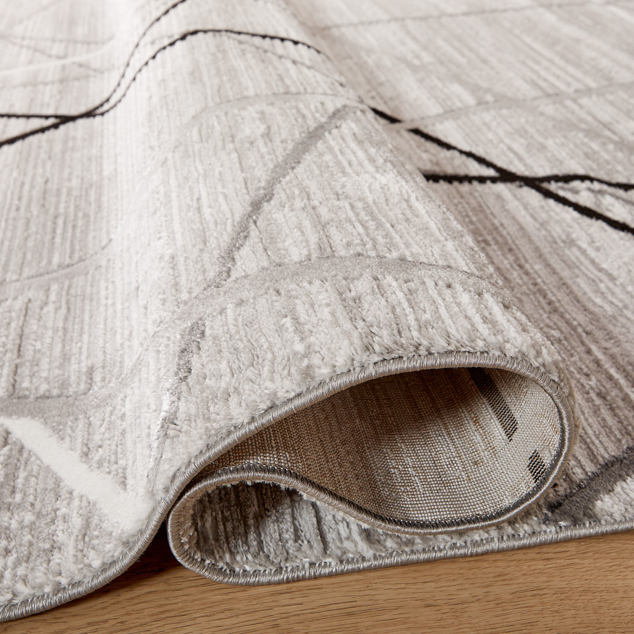 Sesia 114 X 79 inch Light Grey Rug in 6 x 9