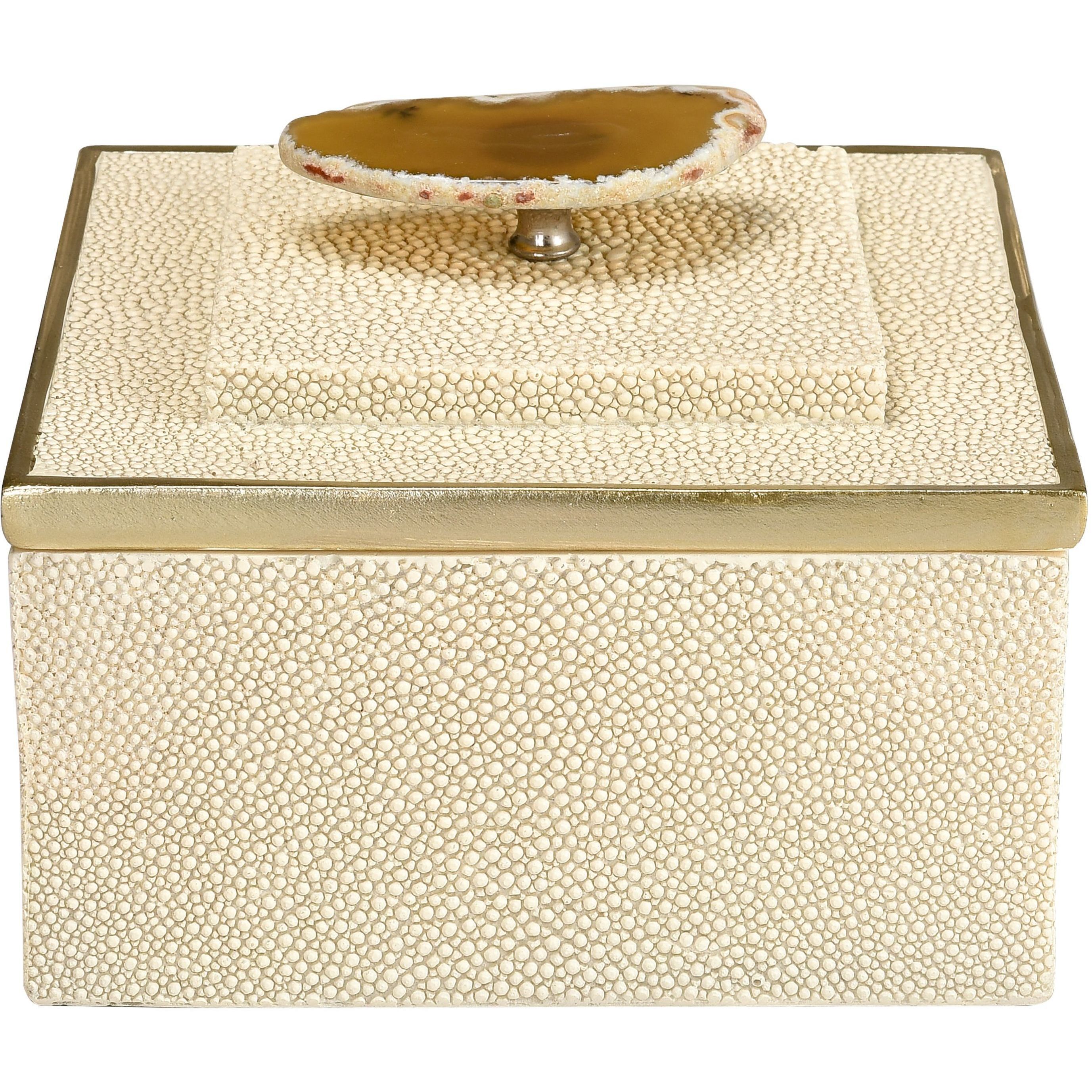 Brenner 5.25 X 5.25 inch Ivory with Brown Box, Set of 2