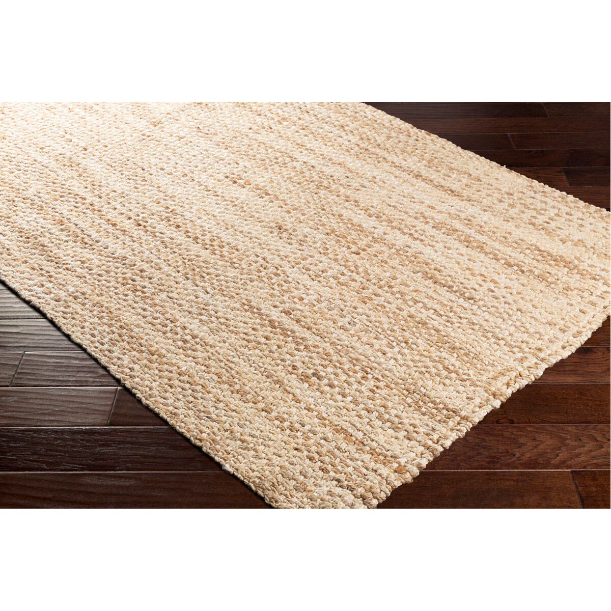 Jute Woven 36 X 24 inch Wheat/Cream Rugs, Rectangle