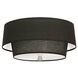 Decker 2 Light 17 inch Polished Nickel Flushmount Ceiling Light in Raven Black