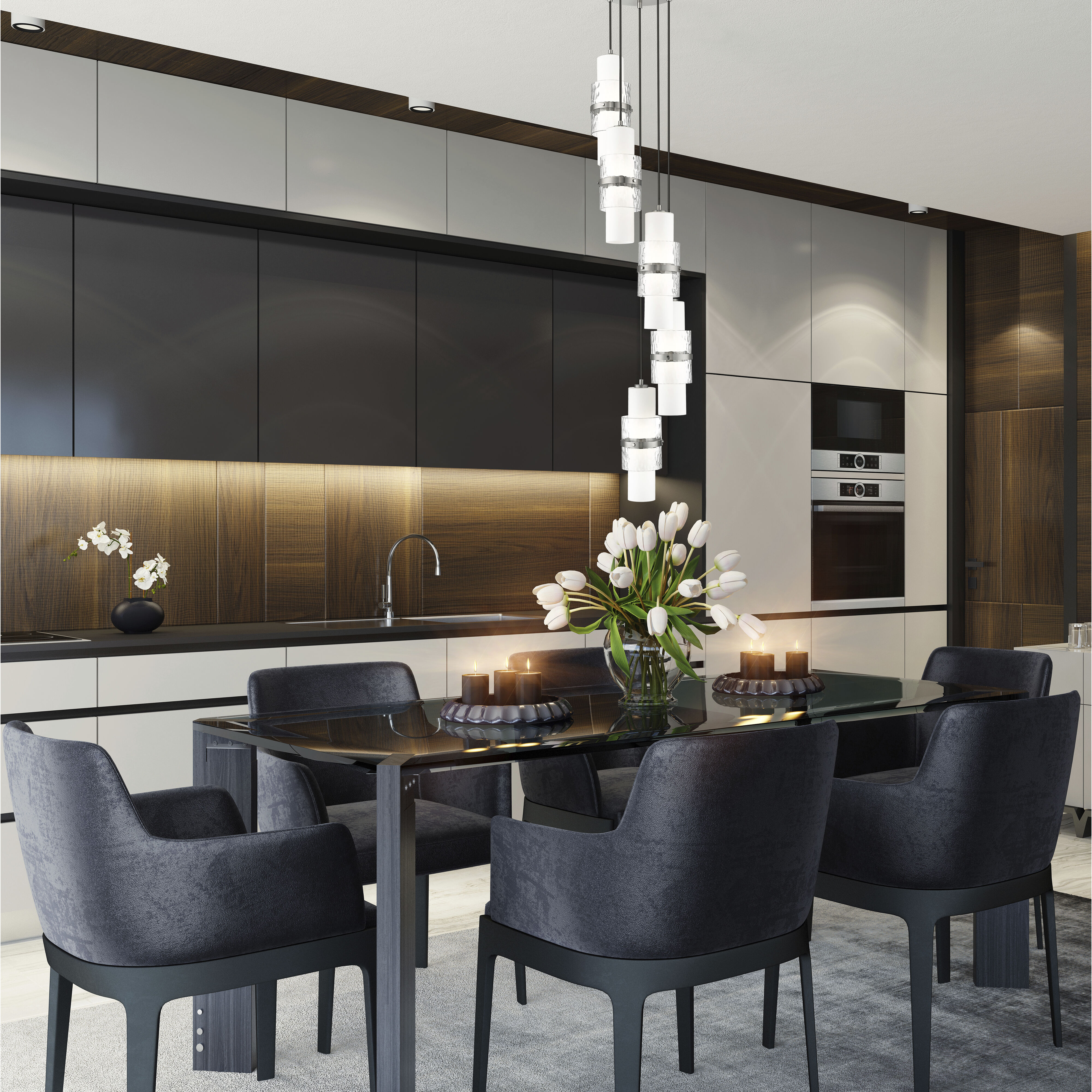 Cayden 5 Light 12 inch Brushed Nickel Chandelier Ceiling Light