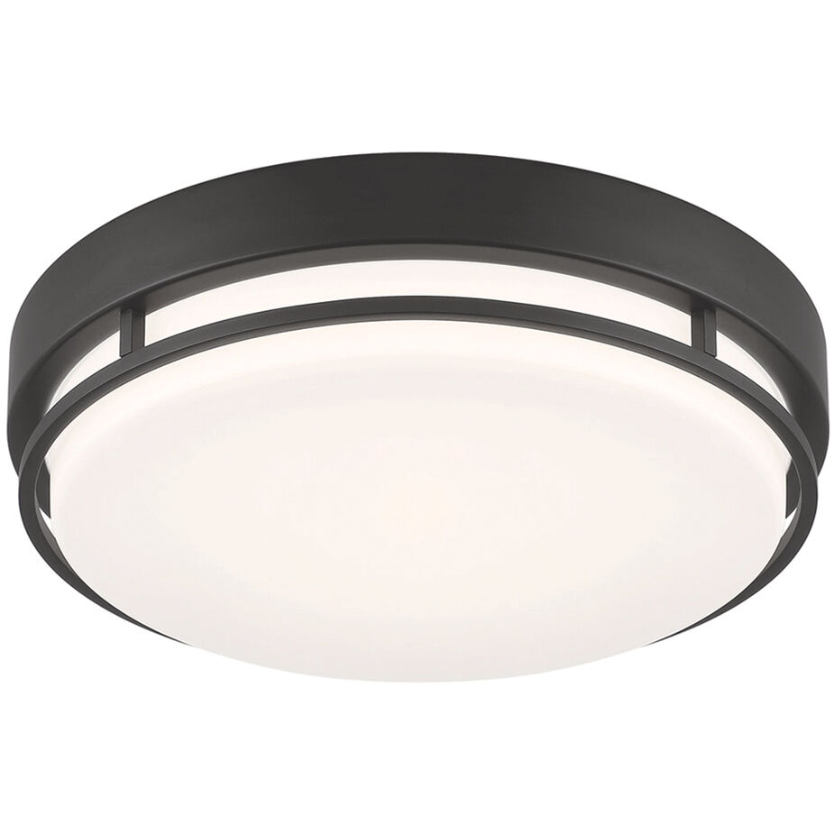 EnviroLite LED 10 inch Matte Black Flush Mount Ceiling Light