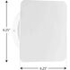 Z-2025 LED LED 6 inch Satin White Outdoor Wall Light, Progress LED