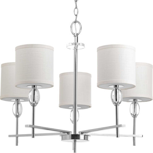 Status 5 Light 28 inch Polished Chrome Chandelier Ceiling Light