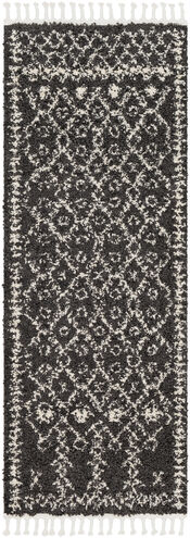 Berber Shag 87 X 31 inch Charcoal Rug in 2.5 x 8, Runner