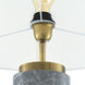 Lxry 29.53 inch 40 watt Grey Marble with Antique Brass Table Lamp Portable Light