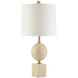 Adorno 32.25 inch 150 watt Natural and Beige and Antique Brass Table Lamp Portable Light