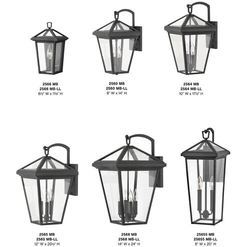Open Air Alford Place LED 12 inch Museum Black Outdoor Wall Mount Lantern, Estate Series