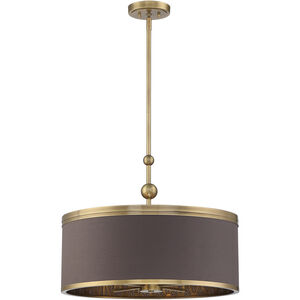 Splendour 5 Light 24.8 inch Aged Antique Brass Pendant Ceiling Light