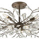 Crislett 6 Light 41 inch Sunglow Bronze Semi Flush Mount Ceiling Light