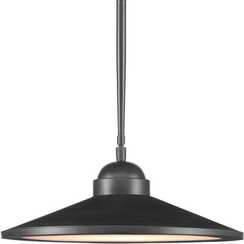 Ditchley 1 Light 18 inch Black Bronze/White Pendant Ceiling Light