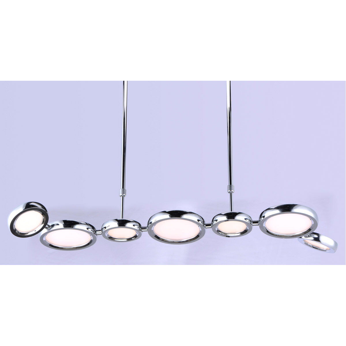 Timbale LED 15.5 inch Polished Chrome Multi-Light Pendant Ceiling Light