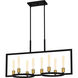 Telfair 8 Light 36 inch Matte Black Island Light Ceiling Light