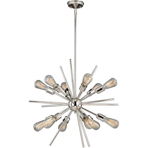 Estelle 12 Light 28 inch Polished Nickel Pendant Ceiling Light