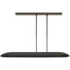 Anne-Marie Barton Remi Linear Pendant Ceiling Light in Matte Carbon and Warm Walnut