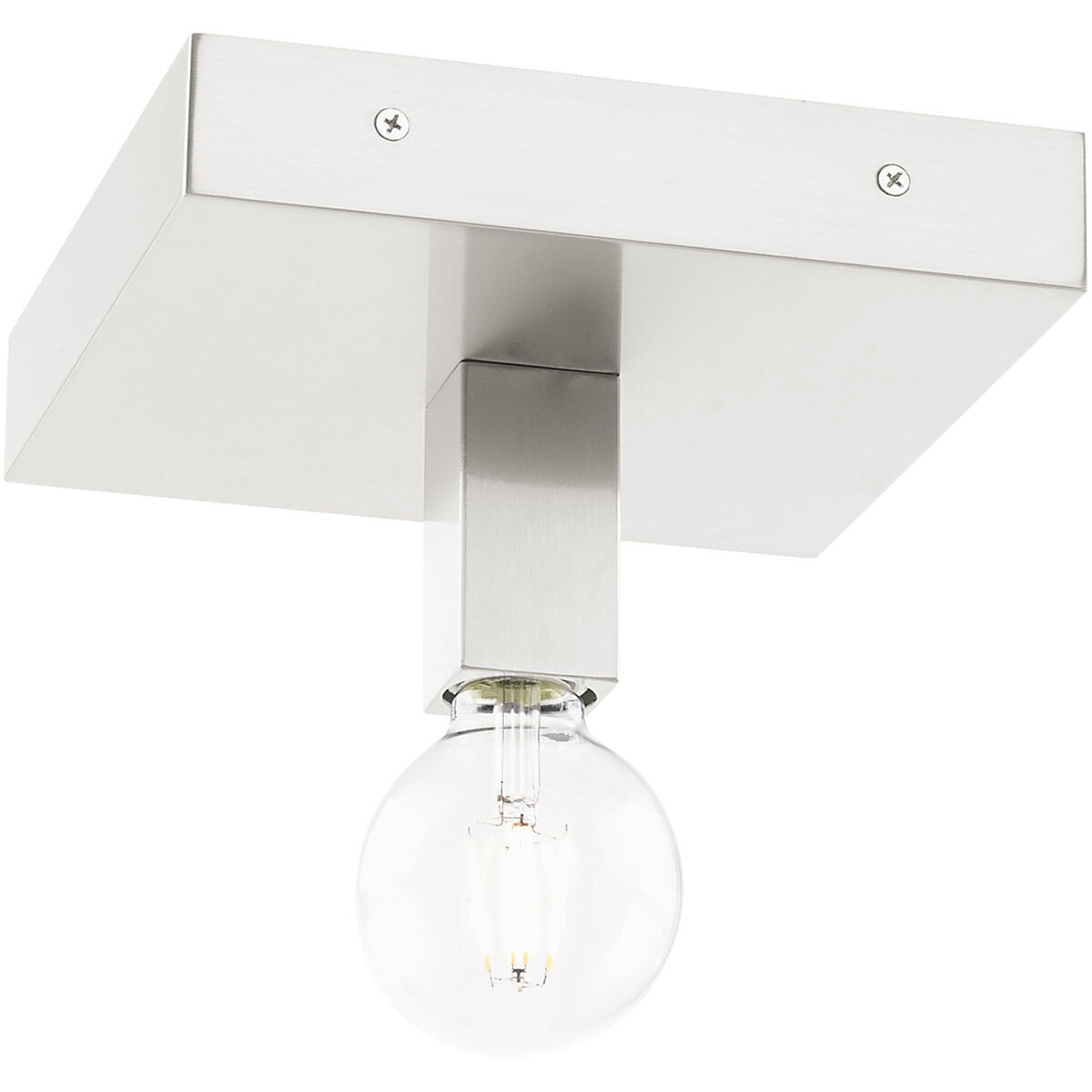 Solna 1 Light 9 inch Brushed Nickel Flush Mount Ceiling Light