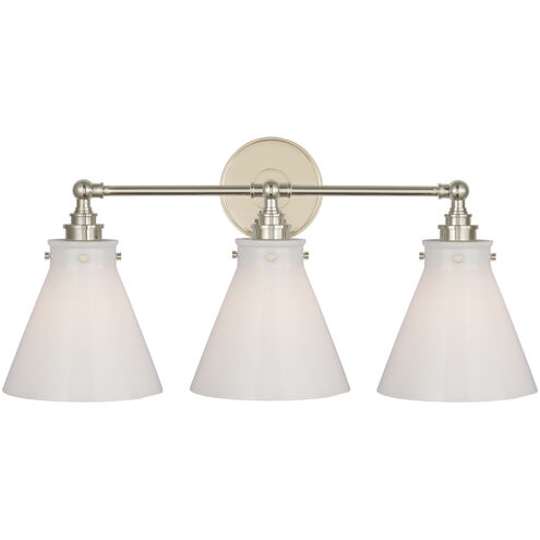 Chapman & Myers Parkington LED 24 inch Polished Nickel Bath Bar Wall Light