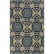 Kaleidoscope 132 X 96 inch Medium Gray, Emerald, Wheat, Navy Rug