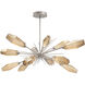 Aalto LED 53.3 inch Beige Silver Linear Pendant Ceiling Light in 3000K LED, Optic Rib Bronze, Metallic Beige Silver, Oval Starburst