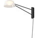 Ray LED 6.25 inch Satin Black and Opal White Wall Lamp Wall Light