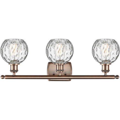 Ballston Athens Water Glass LED 26 inch Antique Copper Bath Vanity Light Wall Light