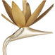 Paradiso 12 inch Contemporary Silver Leaf and Contemporary Gold Leaf and Clear Accent Table