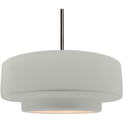 Radiance 1 Light 16.25 inch Brushed Nickel and Matte White Pendant Ceiling Light