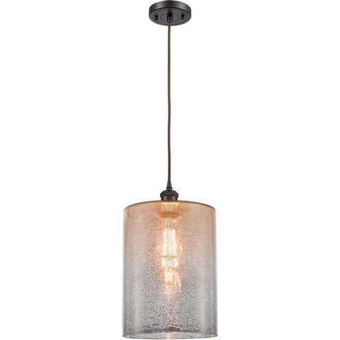 Ballston Large Cobbleskill LED 9 inch Oil Rubbed Bronze Mini Pendant Ceiling Light in Mercury Glass, Ballston