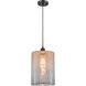 Ballston Large Cobbleskill LED 9 inch Oil Rubbed Bronze Mini Pendant Ceiling Light in Mercury Glass, Ballston