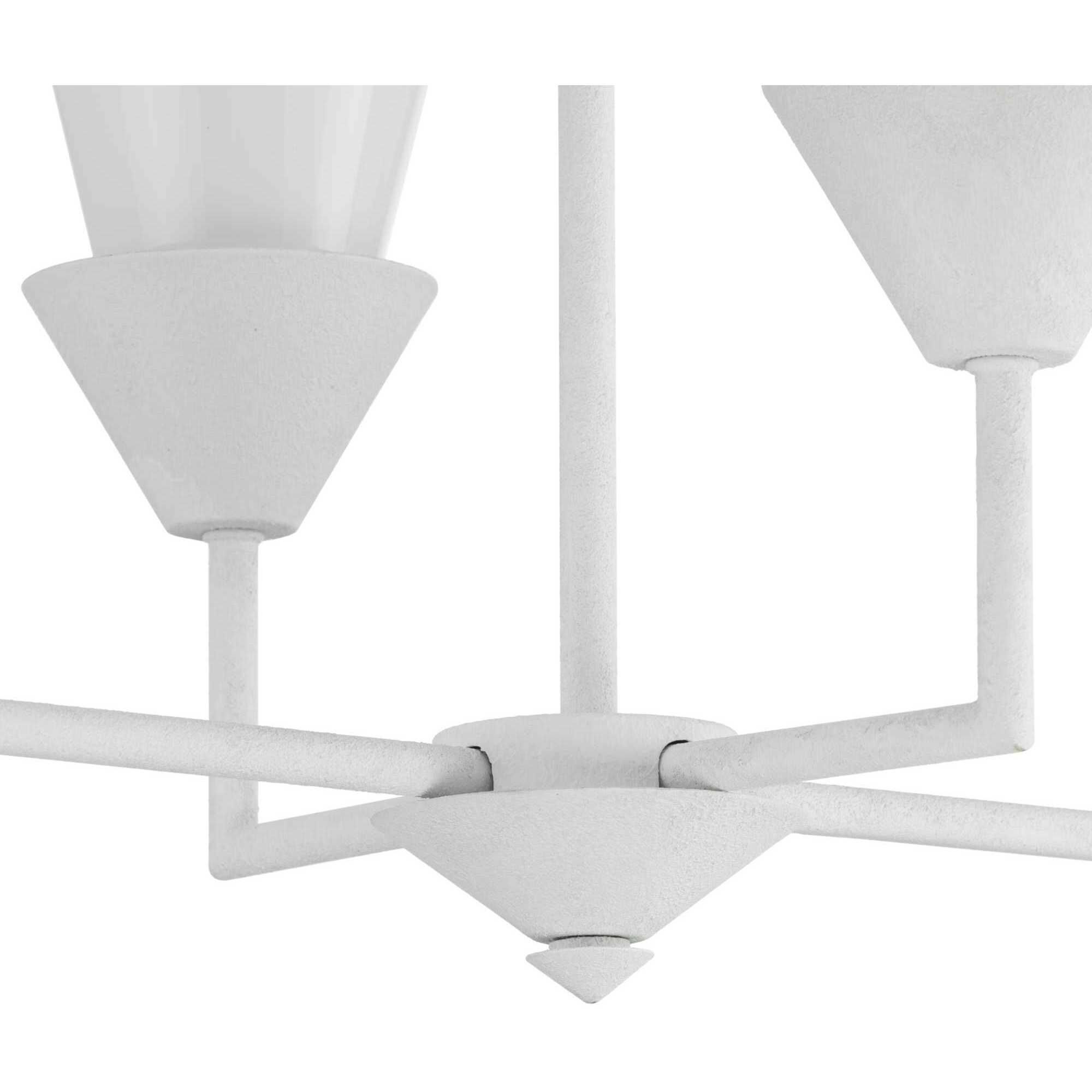 Pinellas 6 Light 50 inch White Plaster Linear Chandelier Ceiling Light, Design Series