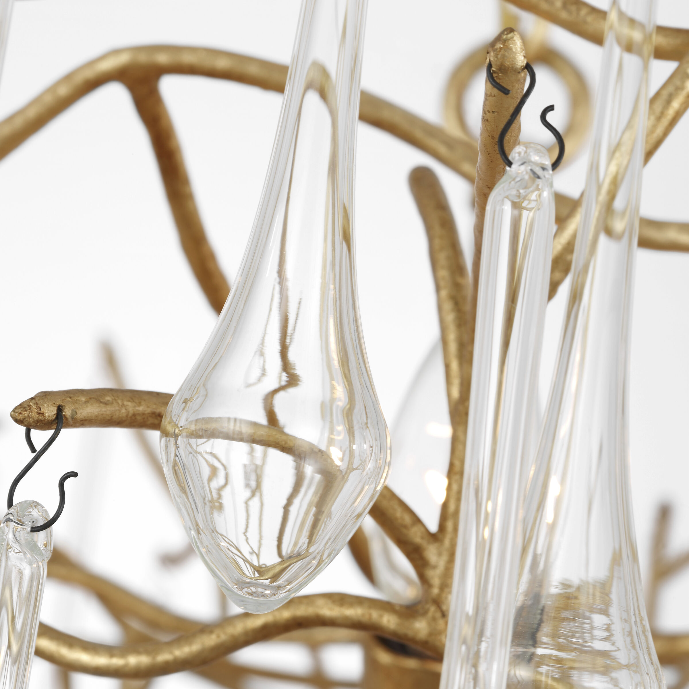 Julie Neill Rayne LED 32 inch Gilded Iron Chandelier Ceiling Light