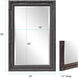 Queen Ann 33 X 25 inch Glossy Charcoal Gray Wall Mirror