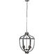 Malin 16 inch Antique Black Chandelier Ceiling Light