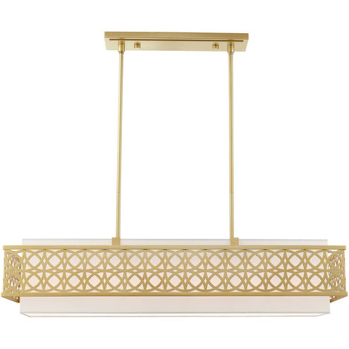 Calinda 6 Light 40 inch Soft Gold Linear Chandelier Ceiling Light