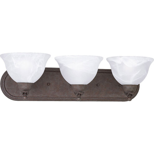 Avalon 3 Light 25 inch Cobblestone Bath Vanity Wall Light in Swirled Alabaster