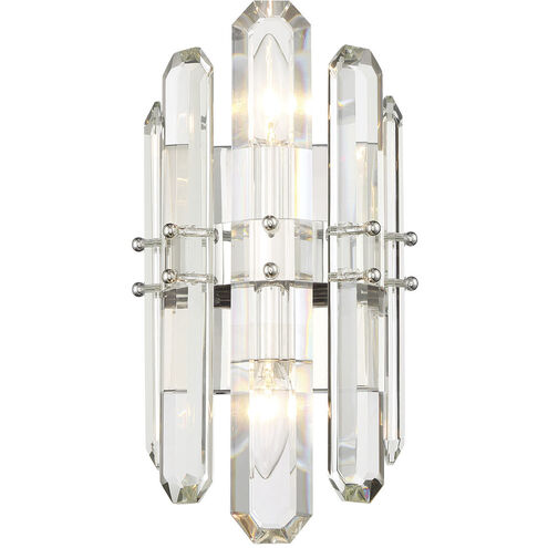 Bolton 2 Light 7.5 inch Polished Nickel Sconce Wall Light