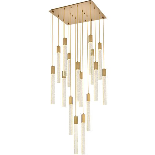 Weston 16 Light 30 inch Satin Gold Pendant Ceiling Light