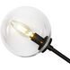 Alora Mood Cassia 4 Light 13.38 inch Matte Black Linear Pendant Ceiling Light in Clear Glass Shade