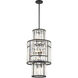 Rohe 8 Light 15.75 inch Matte Black Pendant Ceiling Light