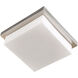 Gibraltar LED 12 inch Brushed Nickel Flush Mount Ceiling Light