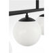 Nube LED 48 inch Midnight Black Linear Chandelier Ceiling Light