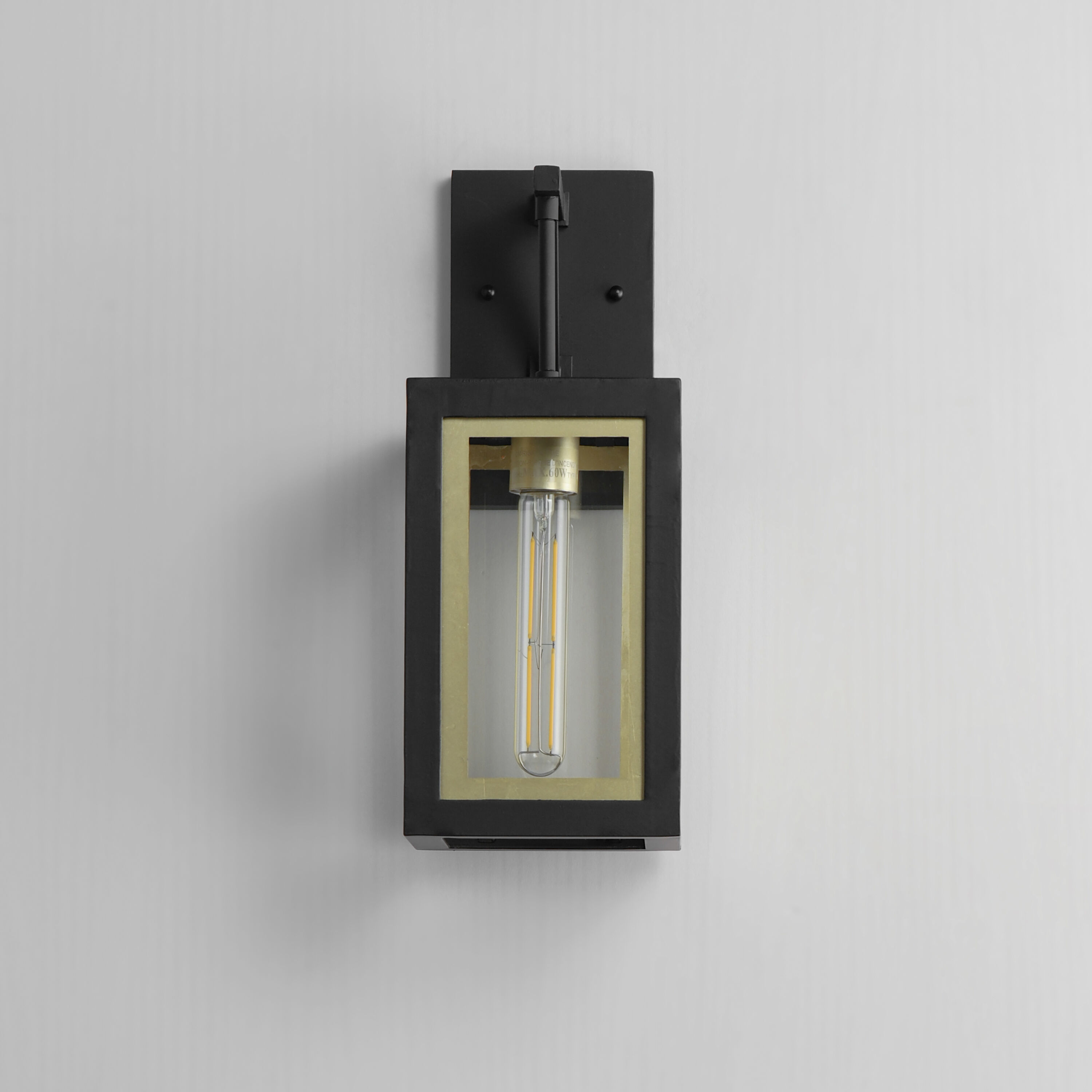 Neoclass 1 Light 16 inch Black/Gold Outdoor Wall Mount