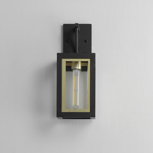 Neoclass 1 Light 16 inch Black/Gold Outdoor Wall Mount
