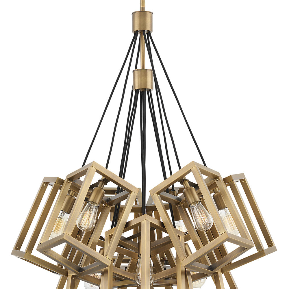 Ensemble LED 32.5 inch Brushed Bronze Chandelier Ceiling Light, Large
