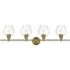 Gene 4 Light 38 inch Satin Gold Bath Sconce Wall Light