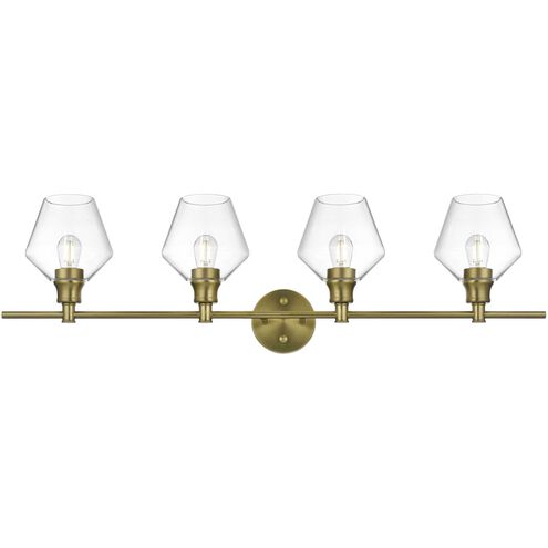 Gene 4 Light 38 inch Satin Gold Bath Sconce Wall Light