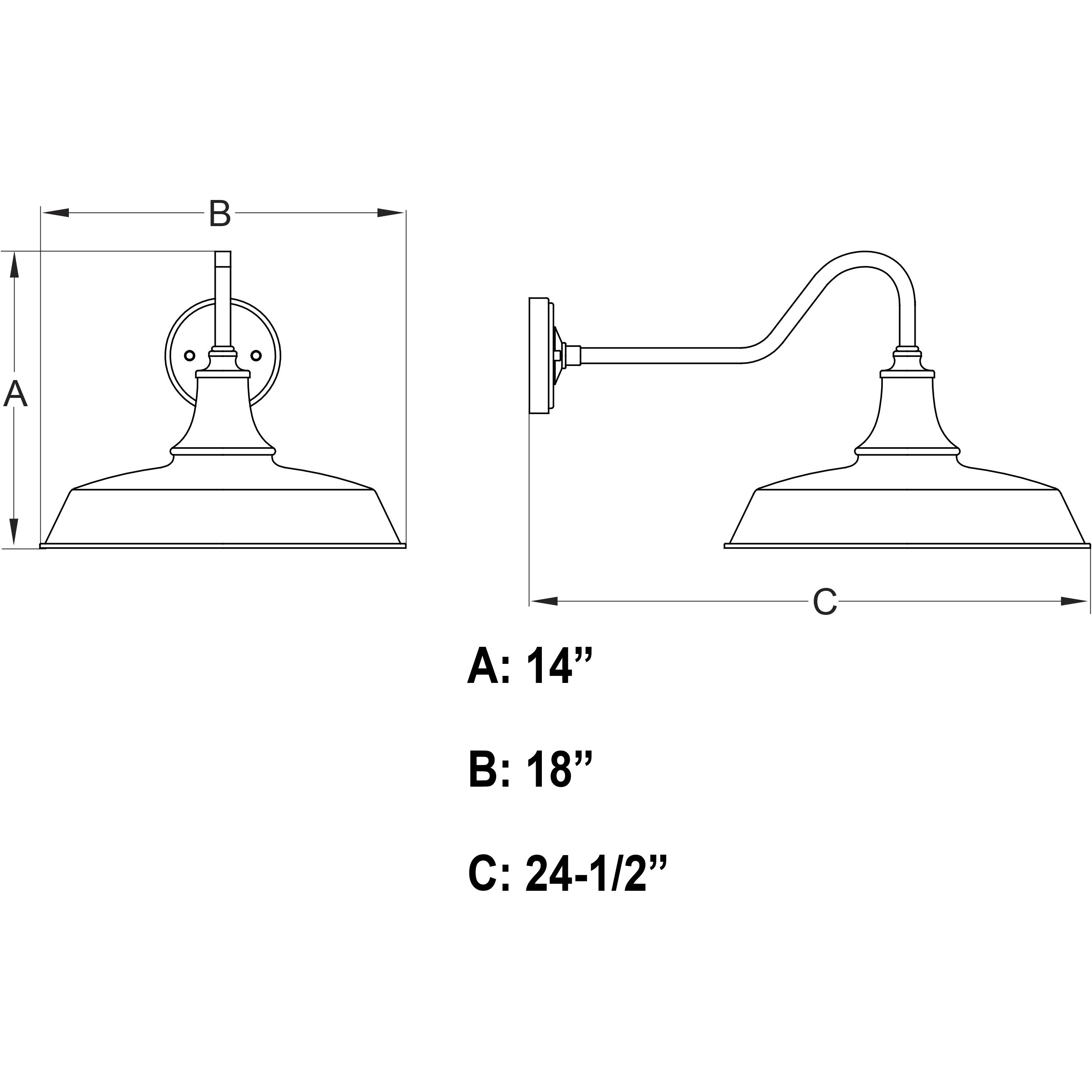 Dorado LED 14 inch Dark Bronze and Light Gold Outdoor Wall