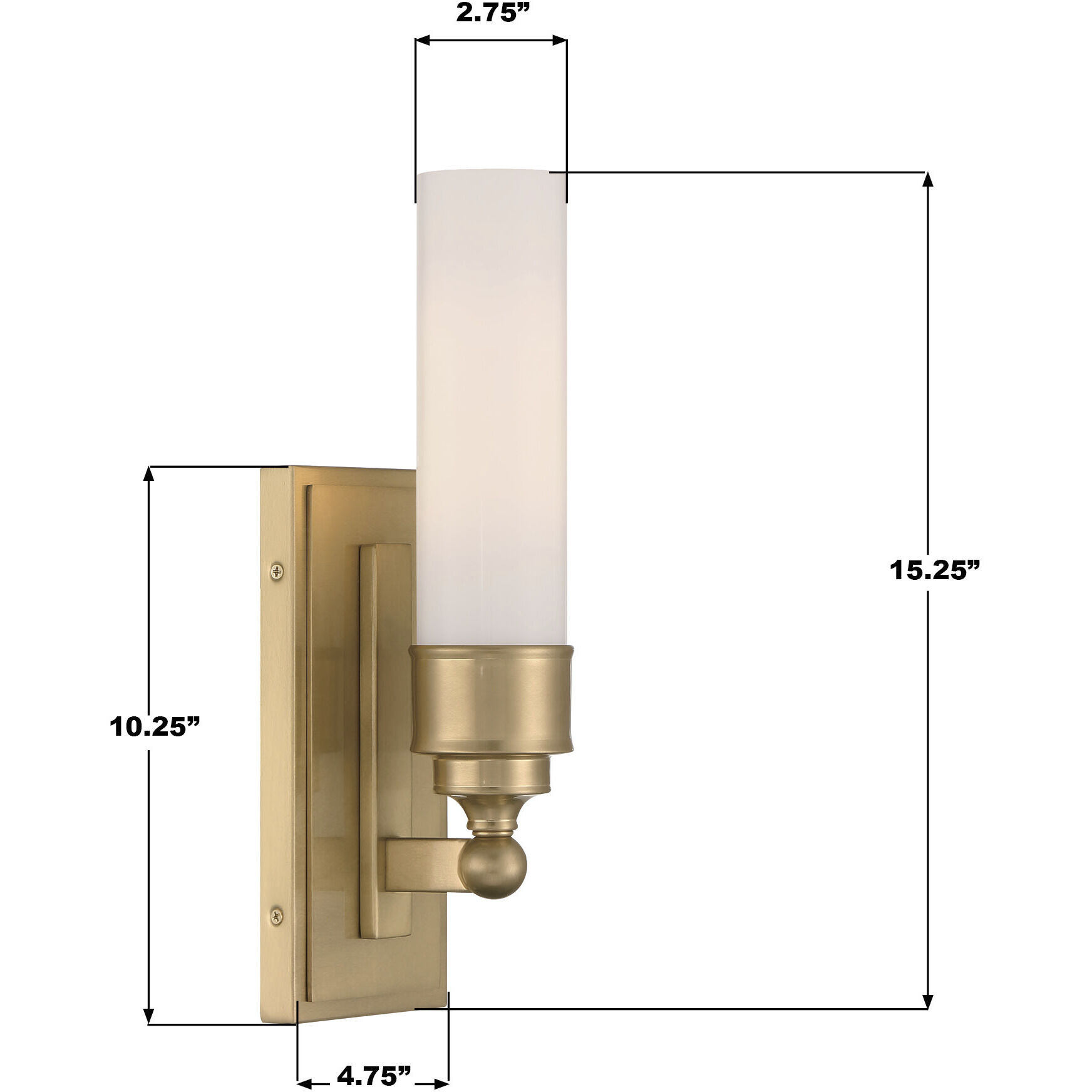 Wilcox Bath Sconce Wall Light in Aged Brass