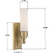 Wilcox 1 Light 5 inch Aged Brass Bath Wall Sconce Wall Light